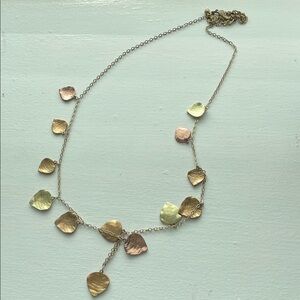 Chico's Gold and Silver Petal Necklace